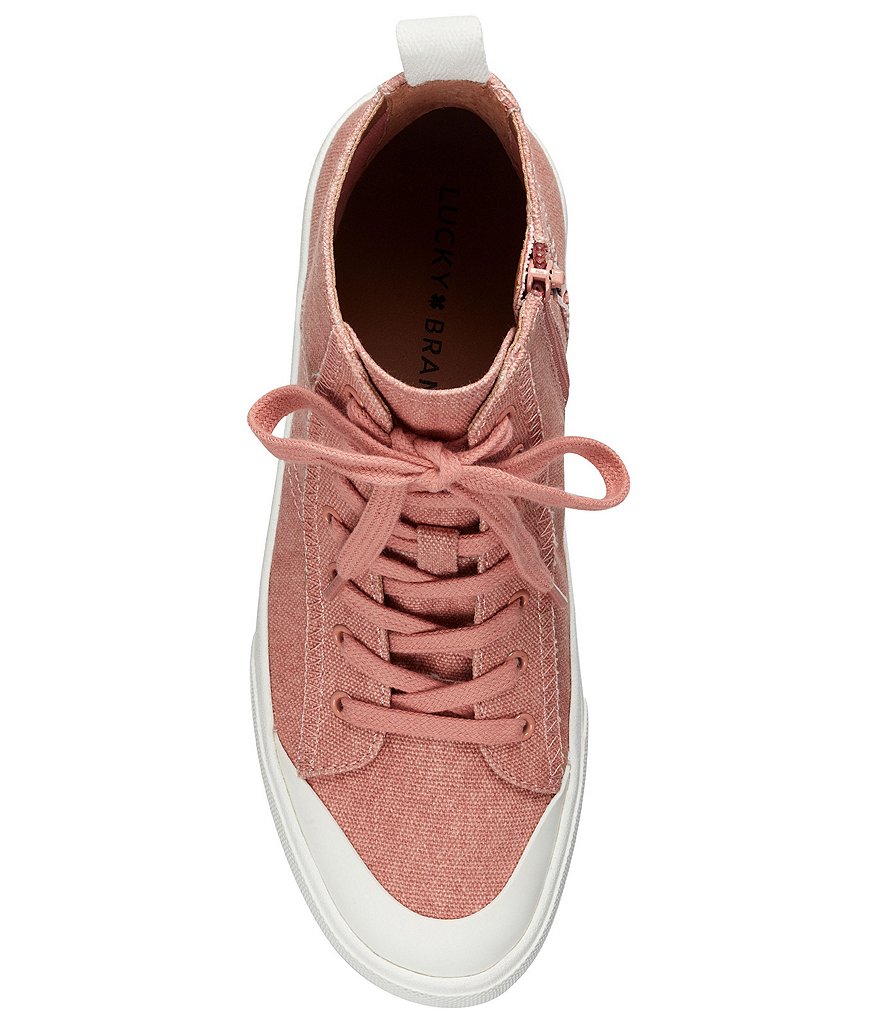 Lucky Brand Eisley High Top Lugged Canvas Lug Sole Sneakers