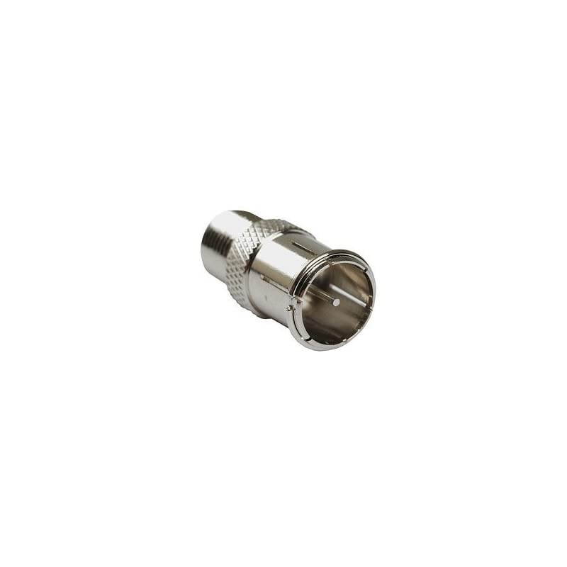 F-Jack to F-Quick Push On Plug - Male/Female - Adapter