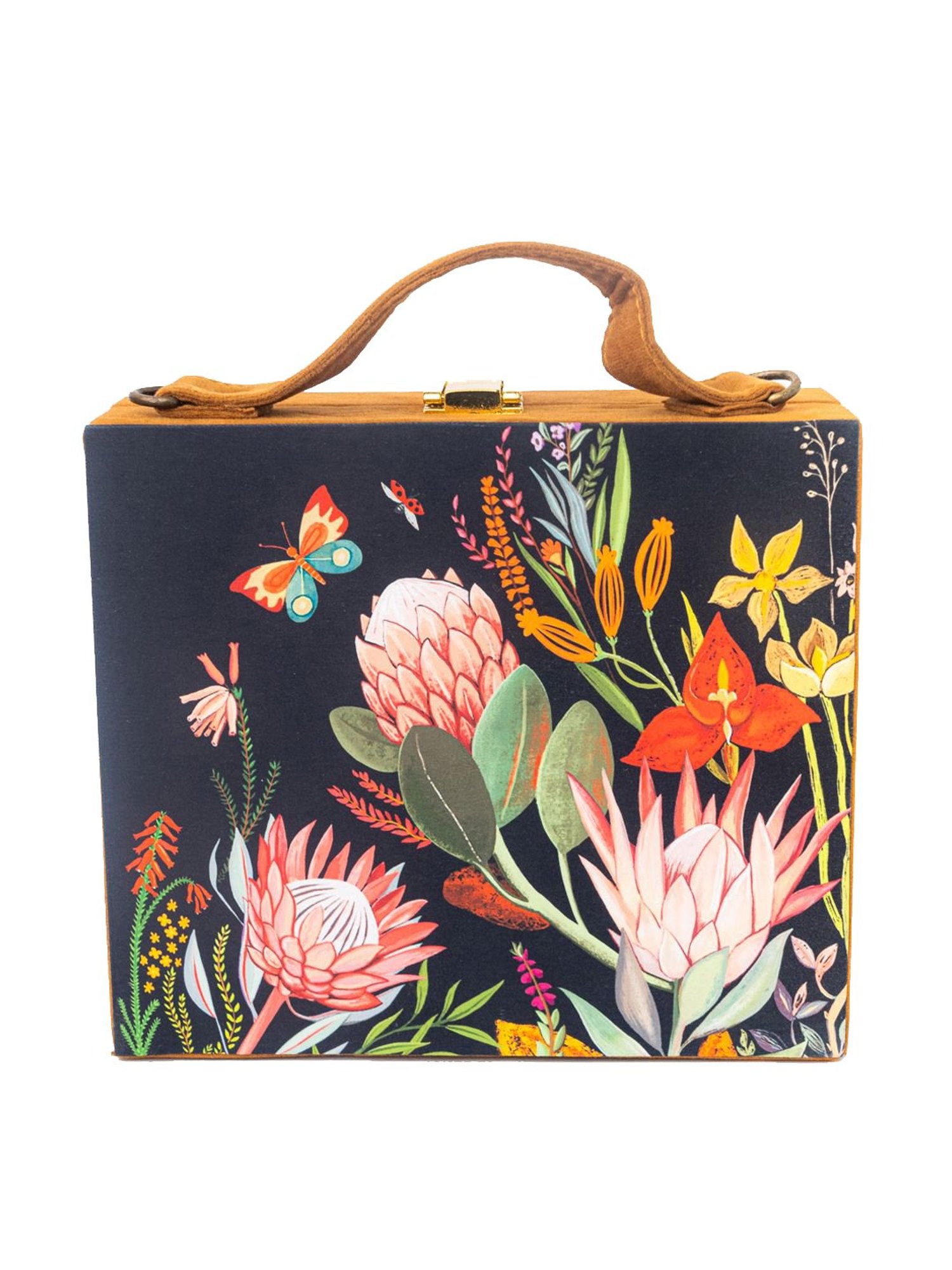 NR by Nidhi Rathi Black Fabric Clutch