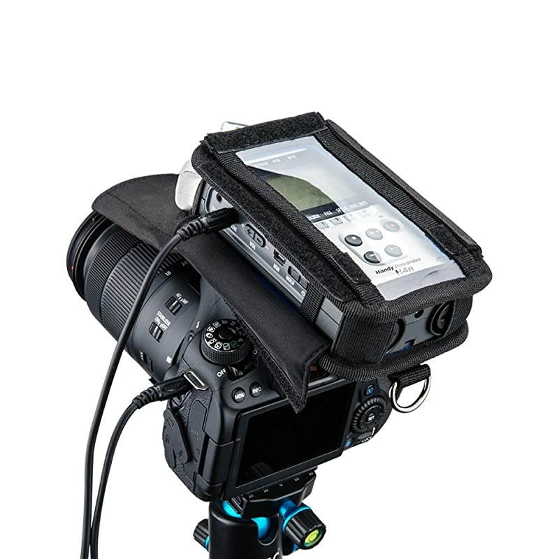 Handy Recorder Pouch  Portable Case Accessories for Zoom H4n H4n Pro Replaces Zoom PCH4n with Hook Loop Fasteners Design Removable Mic Cover Belt Loop Boom Pole Sleeve DRing