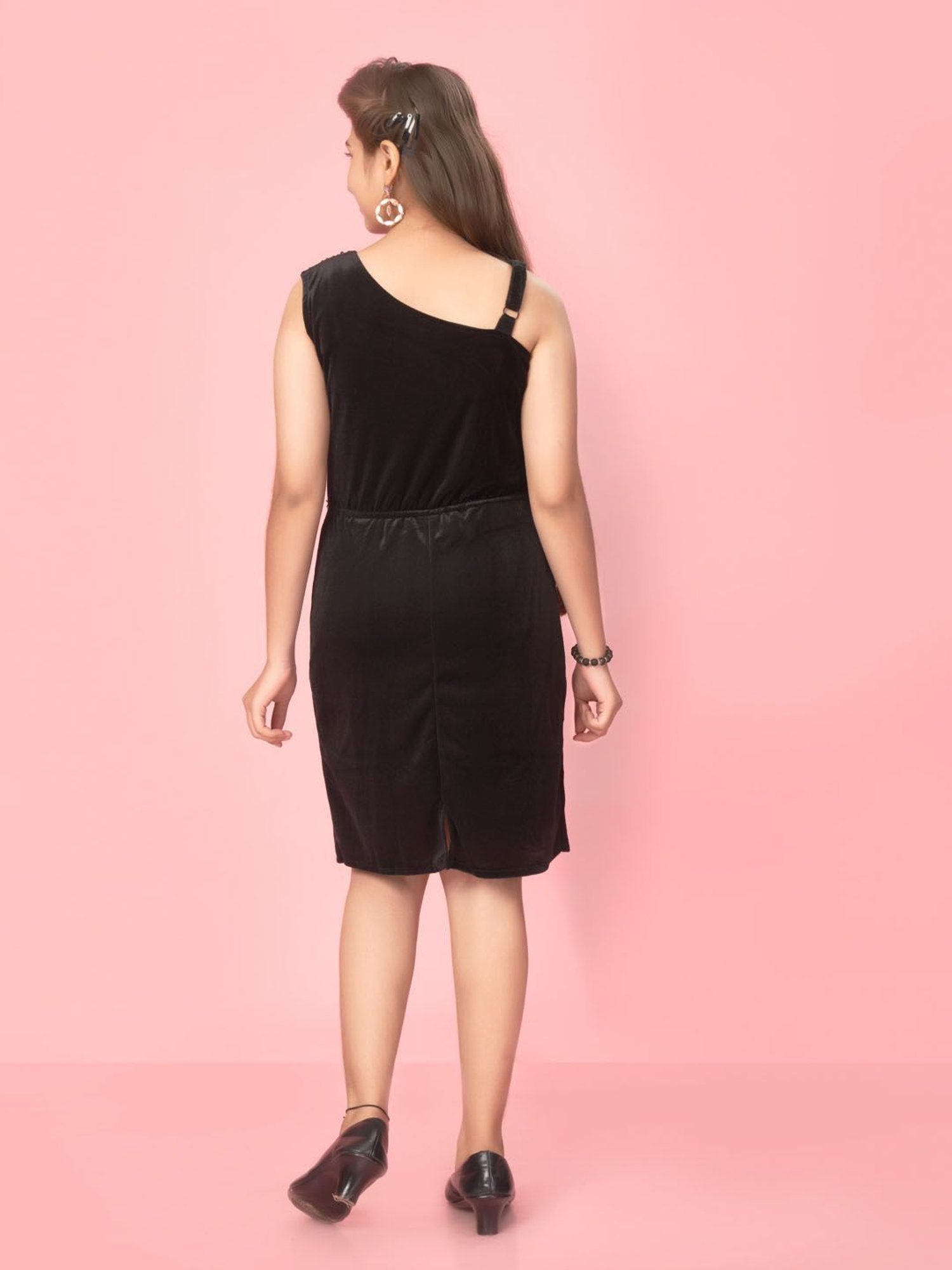 Aarika Kids Black Embellished Dress