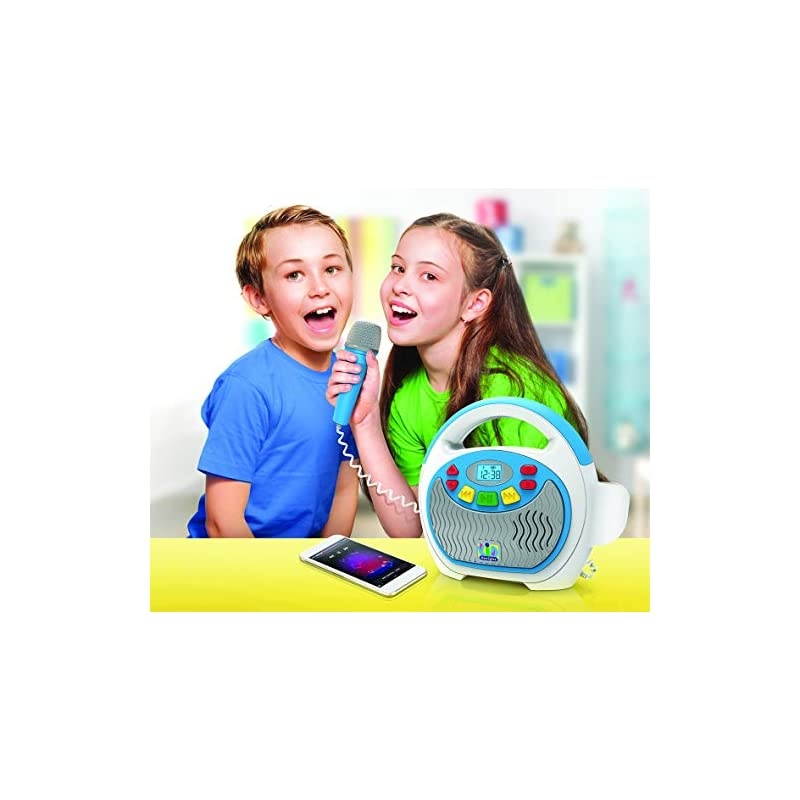 KIDdesigns Mother Goose Club Bluetooth Sing Along Portable MP3 Player Real Mic 24 Songs Storesup to 16 Hours of Music 1 GB Built in Memory USB Port