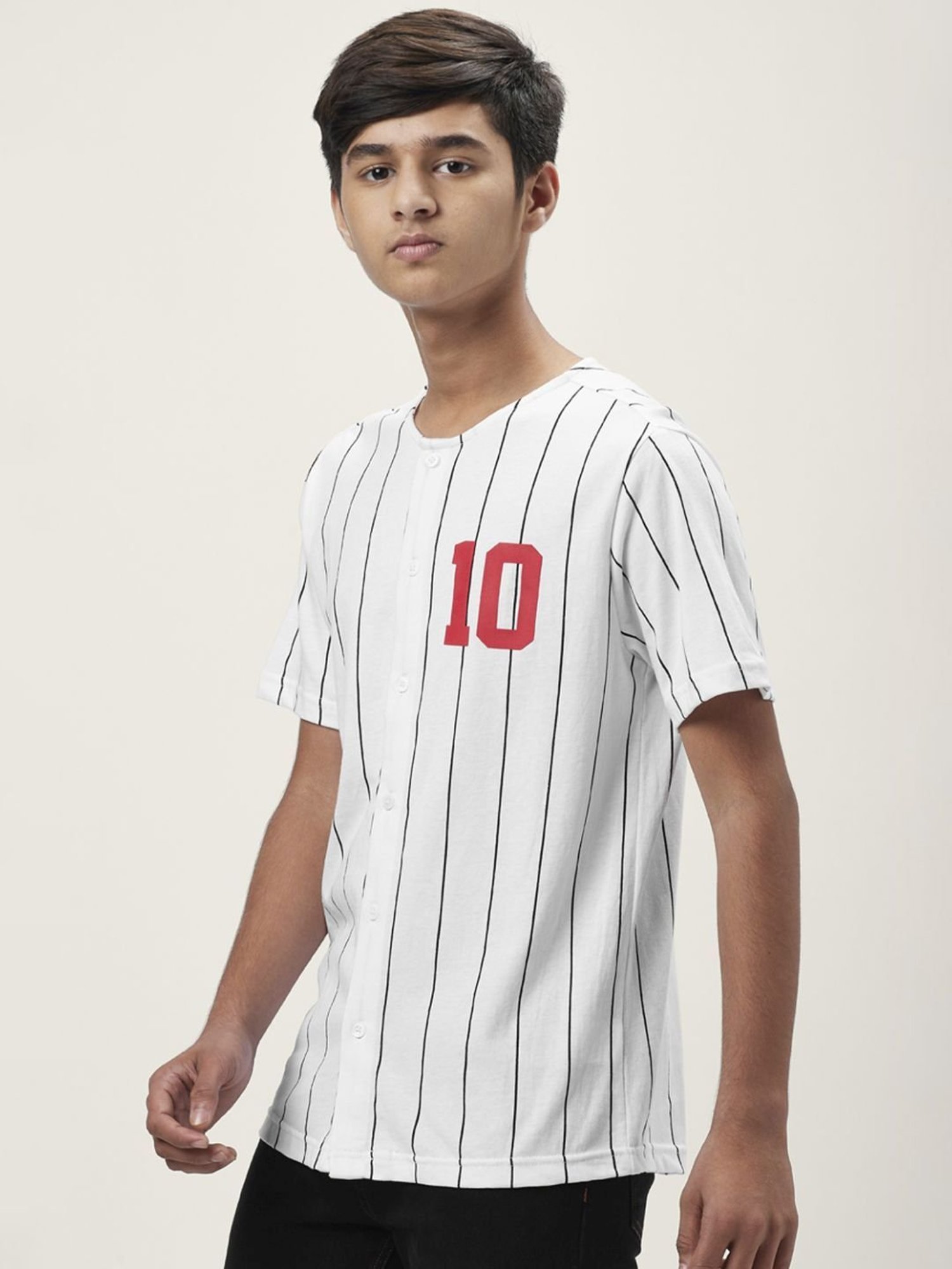 Coolsters by Pantaloons Kids White Cotton Striped Shirt