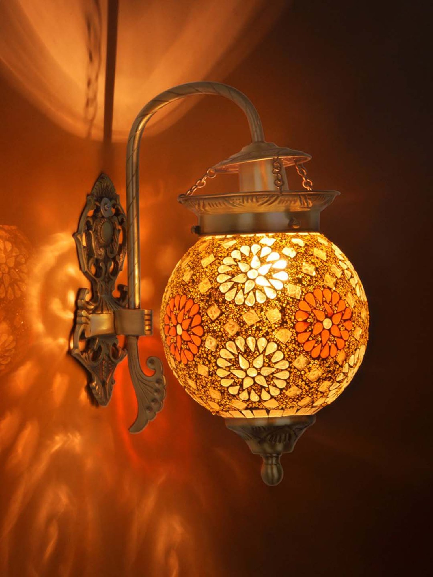 Fos Lighting Antique Brass Usha Double Wall Light (Bulb not included) - Set of 1