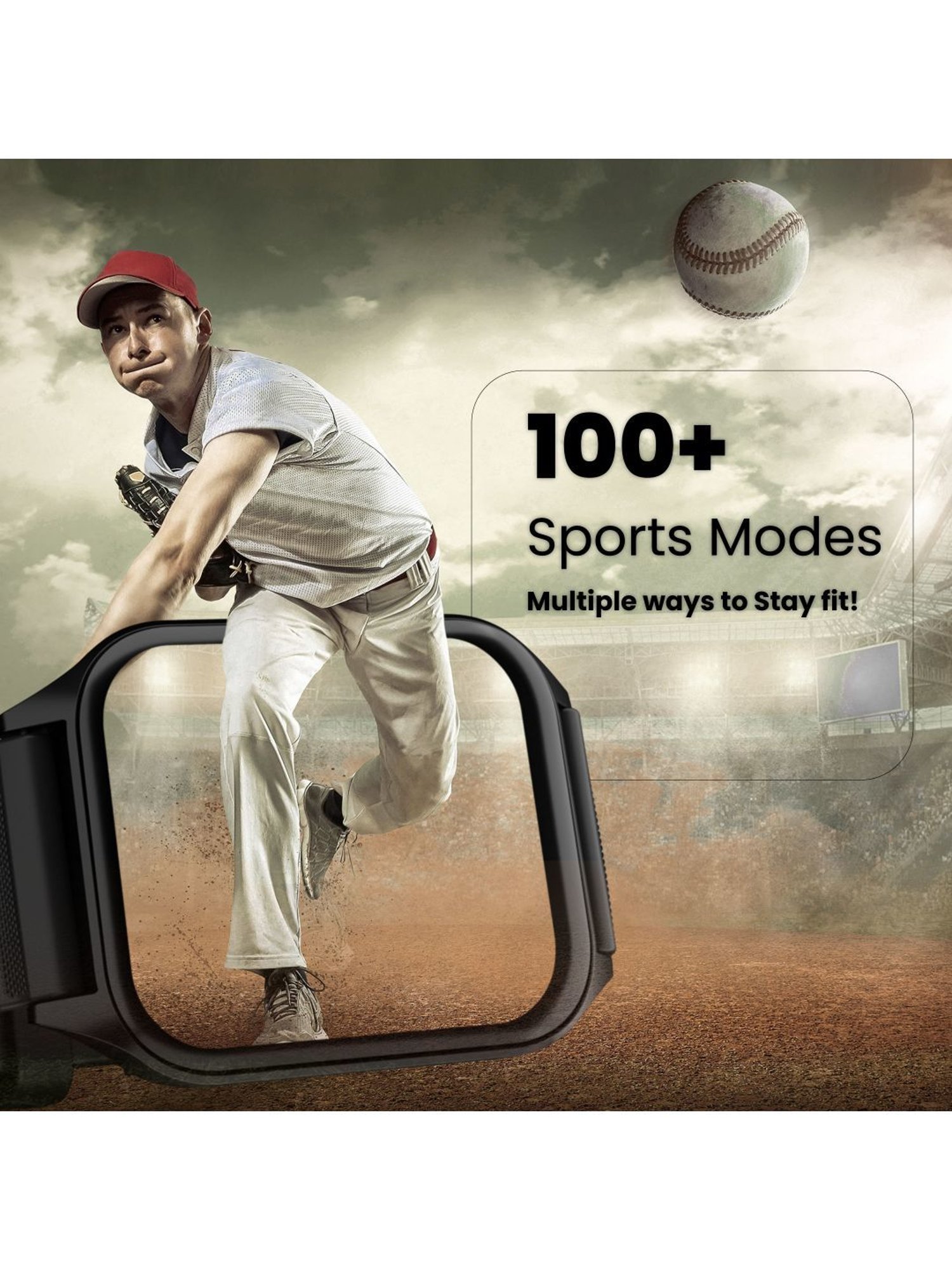 Hammer Stroke 1.96 inch TFT Display Calling Smartwatch with Strong Metallic Body (Black)