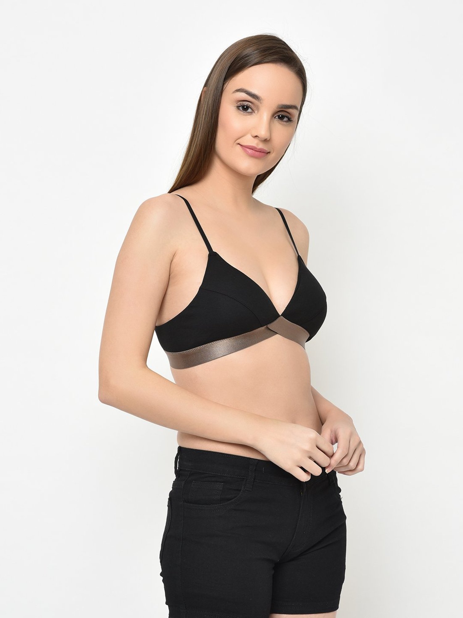 Da Intimo Black Non Wired Padded Bralette