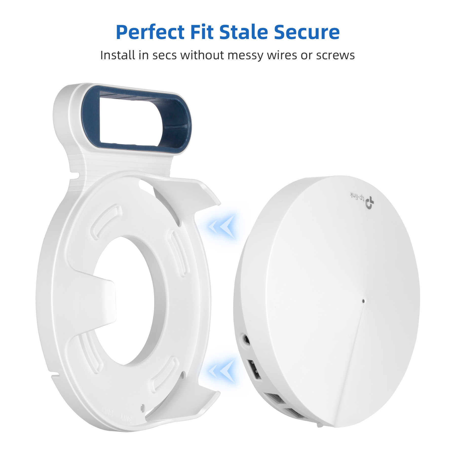 STANSTAR Wall Mount for TP-Link Deco M9 Plus Whole Home Mesh WiFi System, Sturdy Bracket Holder , Without Messy Wires(2Pack)
