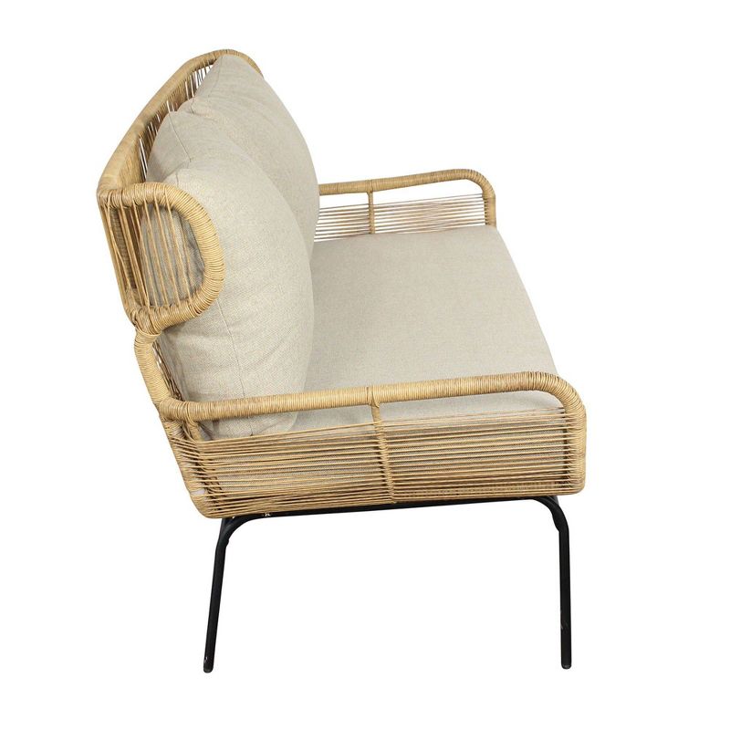 Pine Crest 4pc Loveseat Seating Group - Black - Courtyard Casual