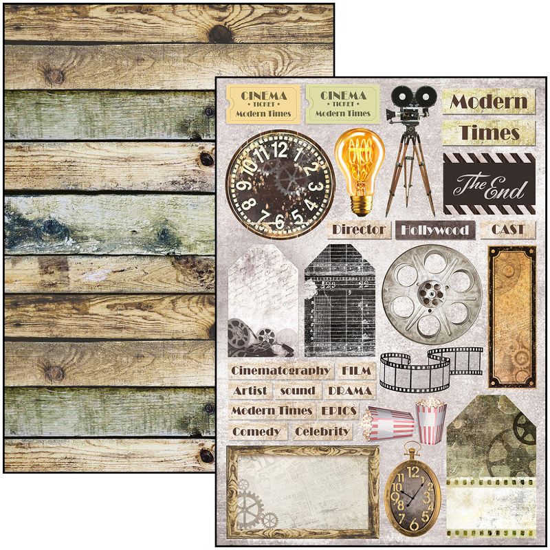 Ciao Bella Double-Sided Creative Pack 90lb A4 9/Pkg-Modern Times, 9 Designs/1 Each