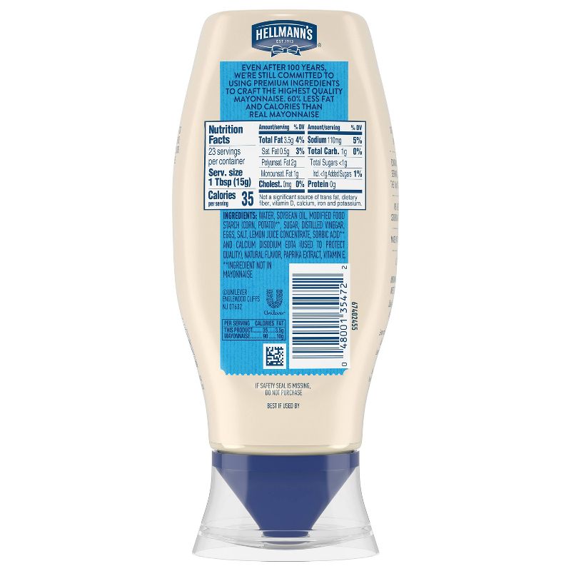 Hellmann's Light Mayonnaise Squeeze - 11.5oz