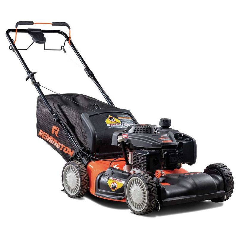 Remington 12A-K2M5883 RM410 Pioneer 21 in./ 159cc Gas All Wheel Drive Self Propelled Lawn Mower with Side Discharge, Mulching and Rear Bag