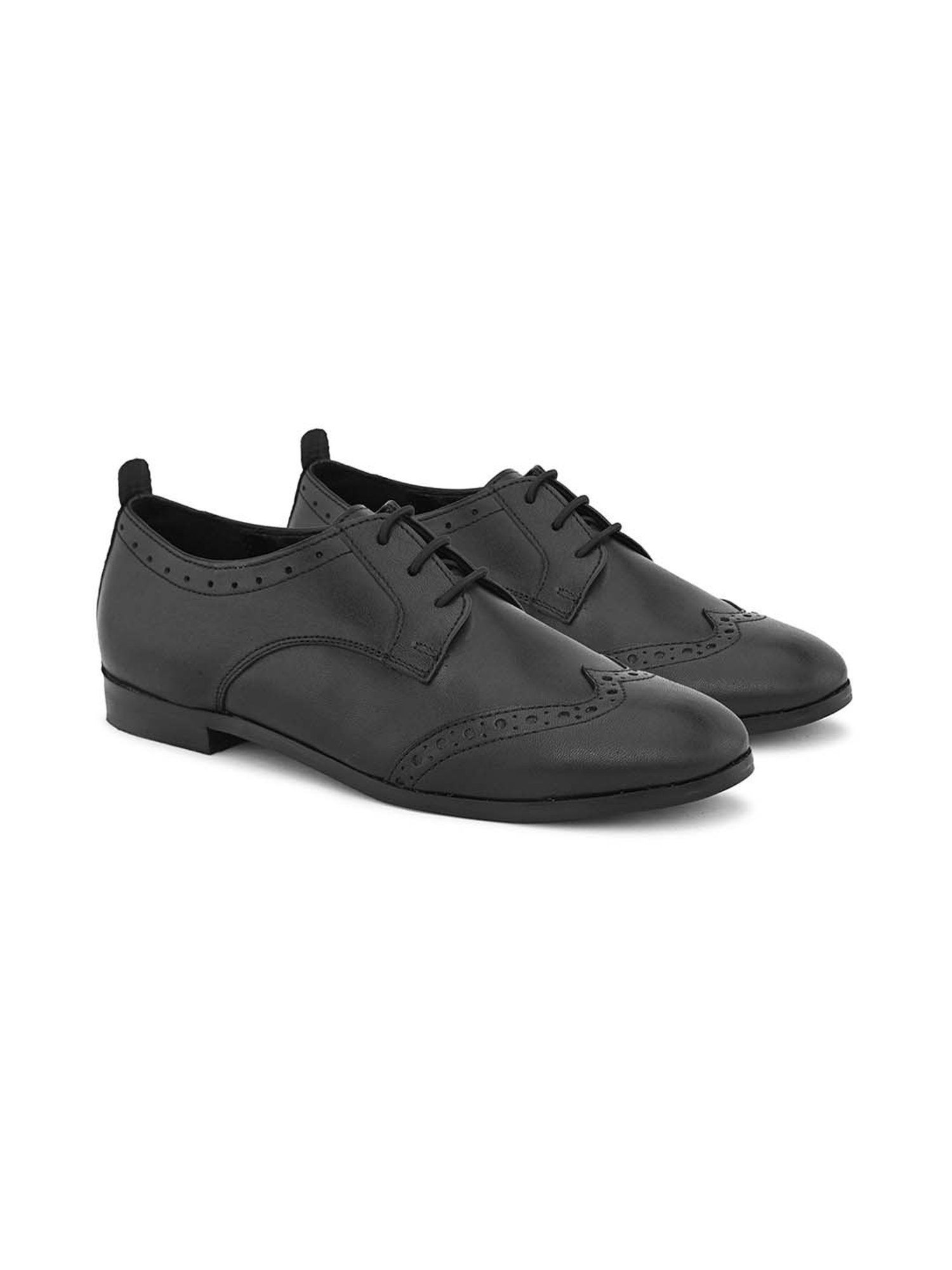Carlo Romano Women's Black Derby Shoes