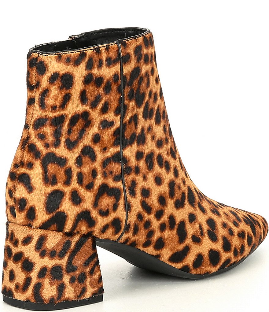 Alex Marie Tionna Leopard Haircalf Block Heel Booties