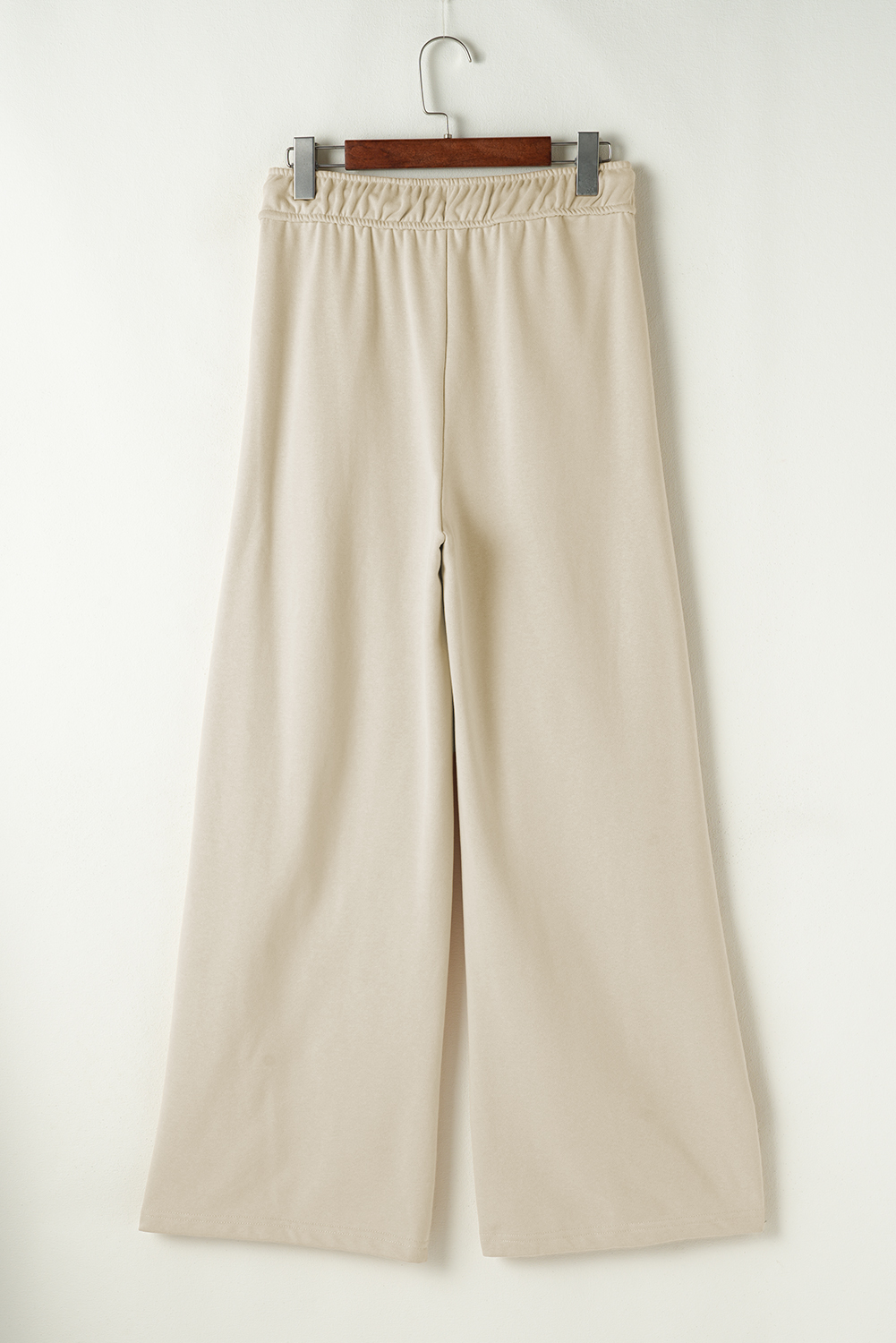 Apricot Solid Color Wide Leg Pants