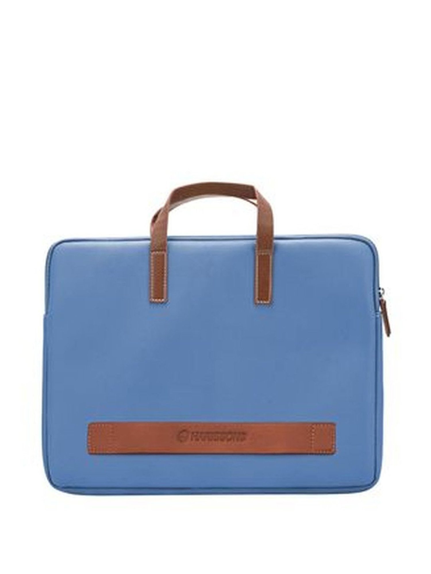 Harissons Oliver Sky Blue PU Solid Laptop Messenger Bag