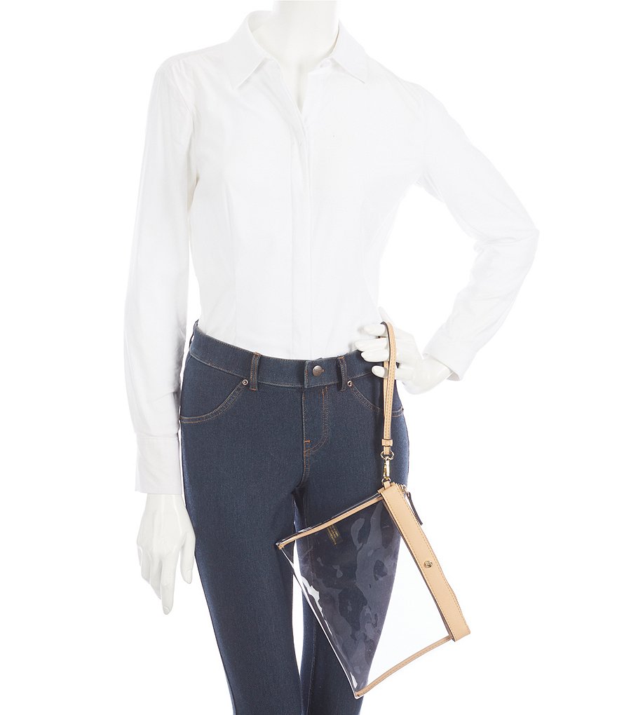 Kate Landry Stadium Clear Zip Wristlet