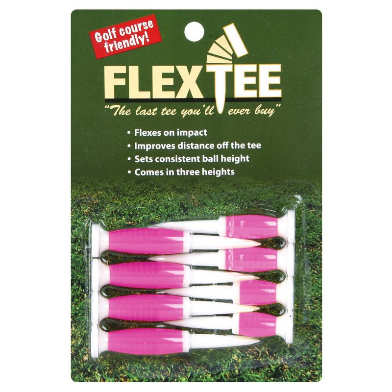 FlexTee Flexible Golf Tees Standard Pink 8pk