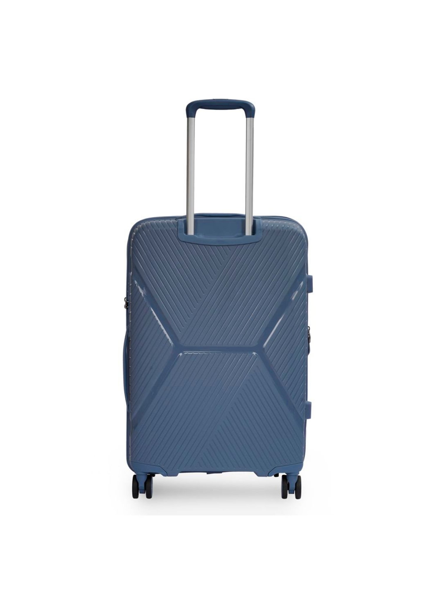 United Colors of Benetton Galaxy Blue Textured Hard Cabin Trolley Bag - 55 Cm