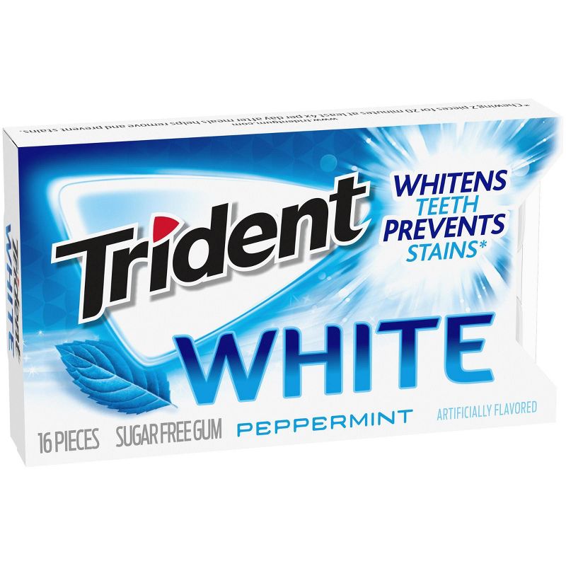Trident White Peppermint Sugar Free Gum - 16ct