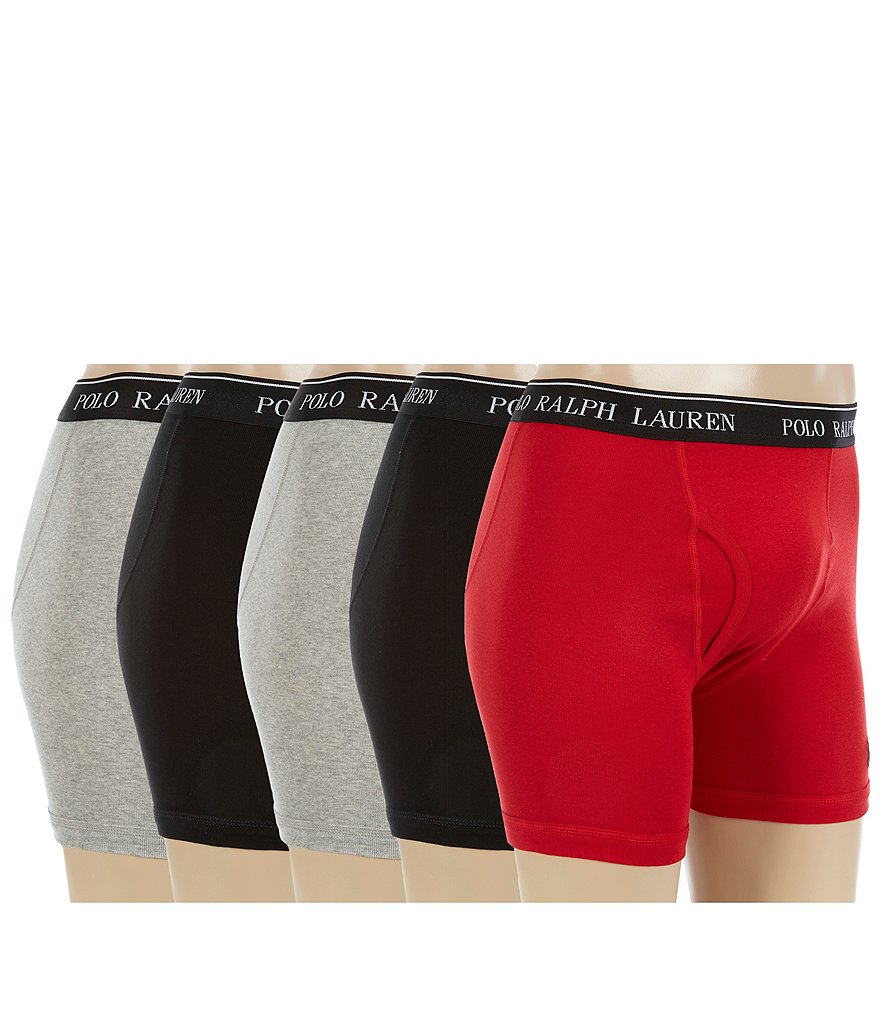 Polo Ralph Lauren Classic Cotton Assorted Boxer Briefs 5-Pack