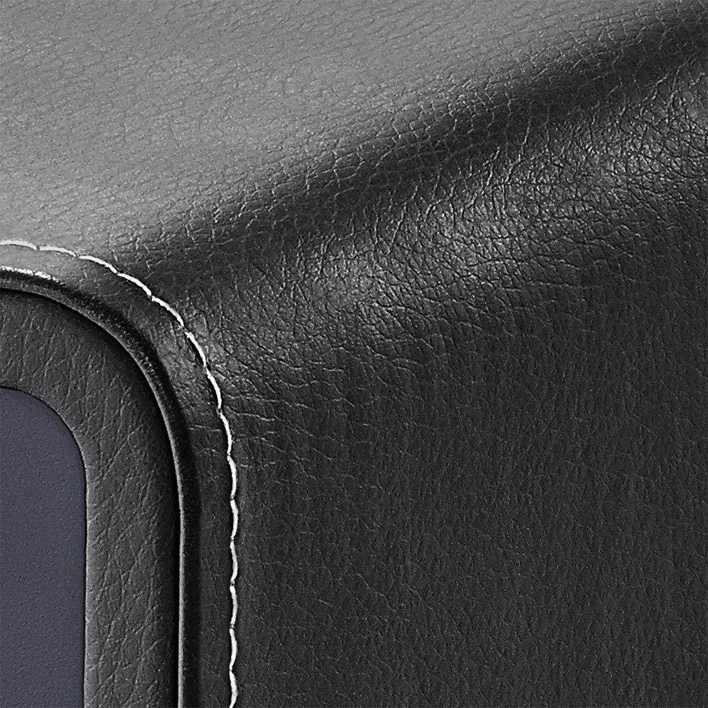 Sangean WR-15BK AM/FM Table Top Wooden Radio, Black Leatherette