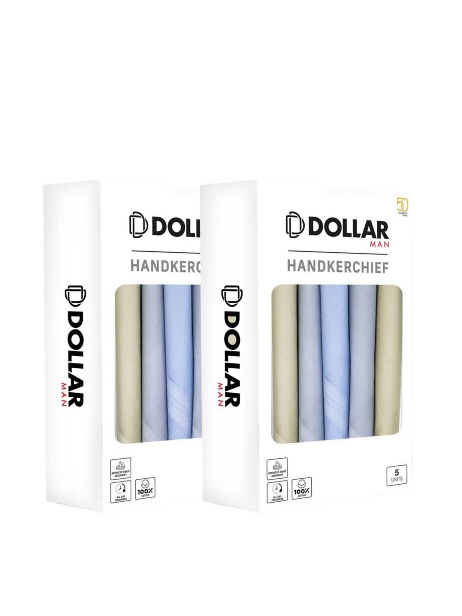 Crusset Multicolor Cotton Handkerchief - Pack of 6