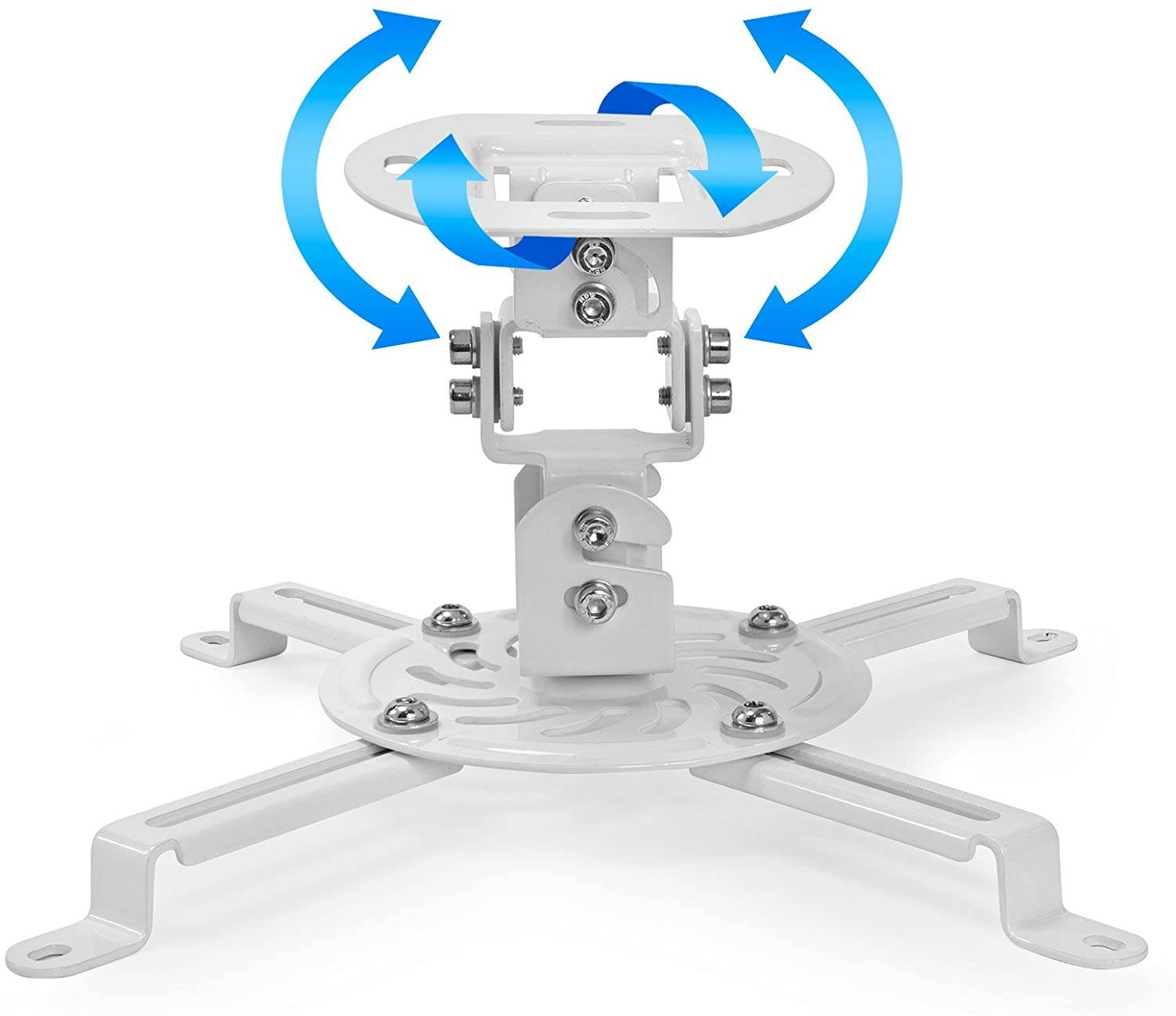 Mount Factory Universal Low Profile Ceiling Projector Mount - White
