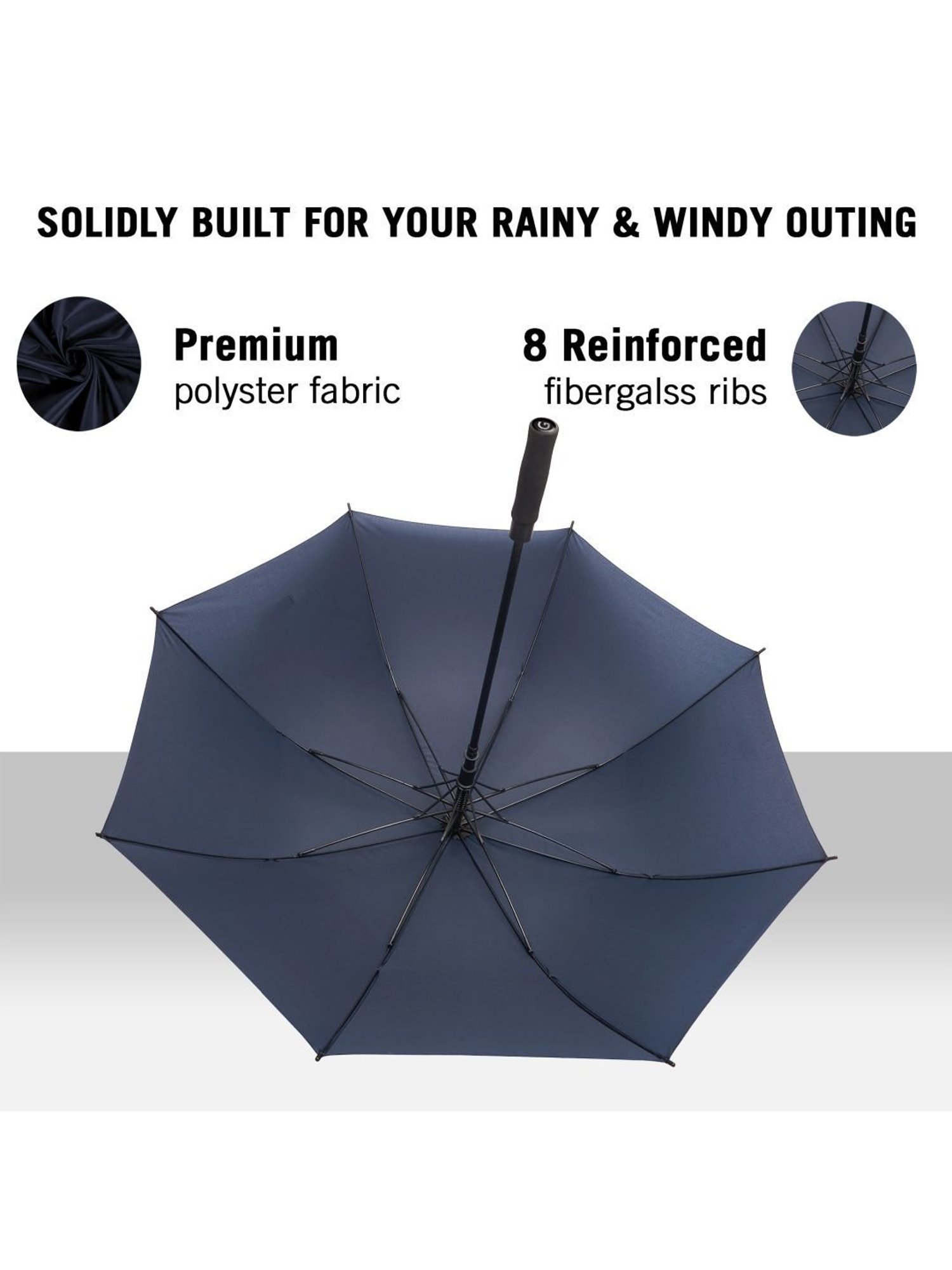 Giordano Automatic UV Protection Navy Blue Umbrella