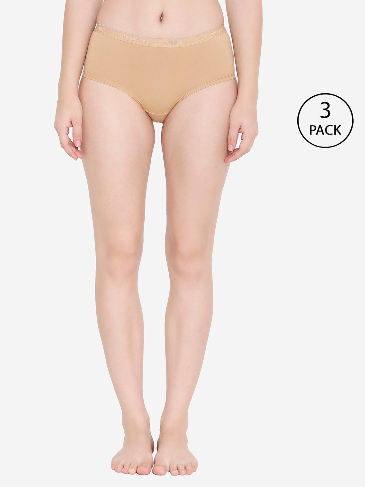 FEELINGS Assorted Cotton  Boyshorts Panty (Pack Of 3)