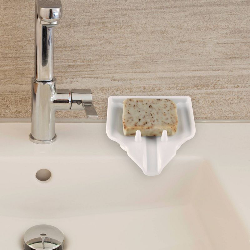 Waterfall Bathroom Soap Dish White - Hastings Home