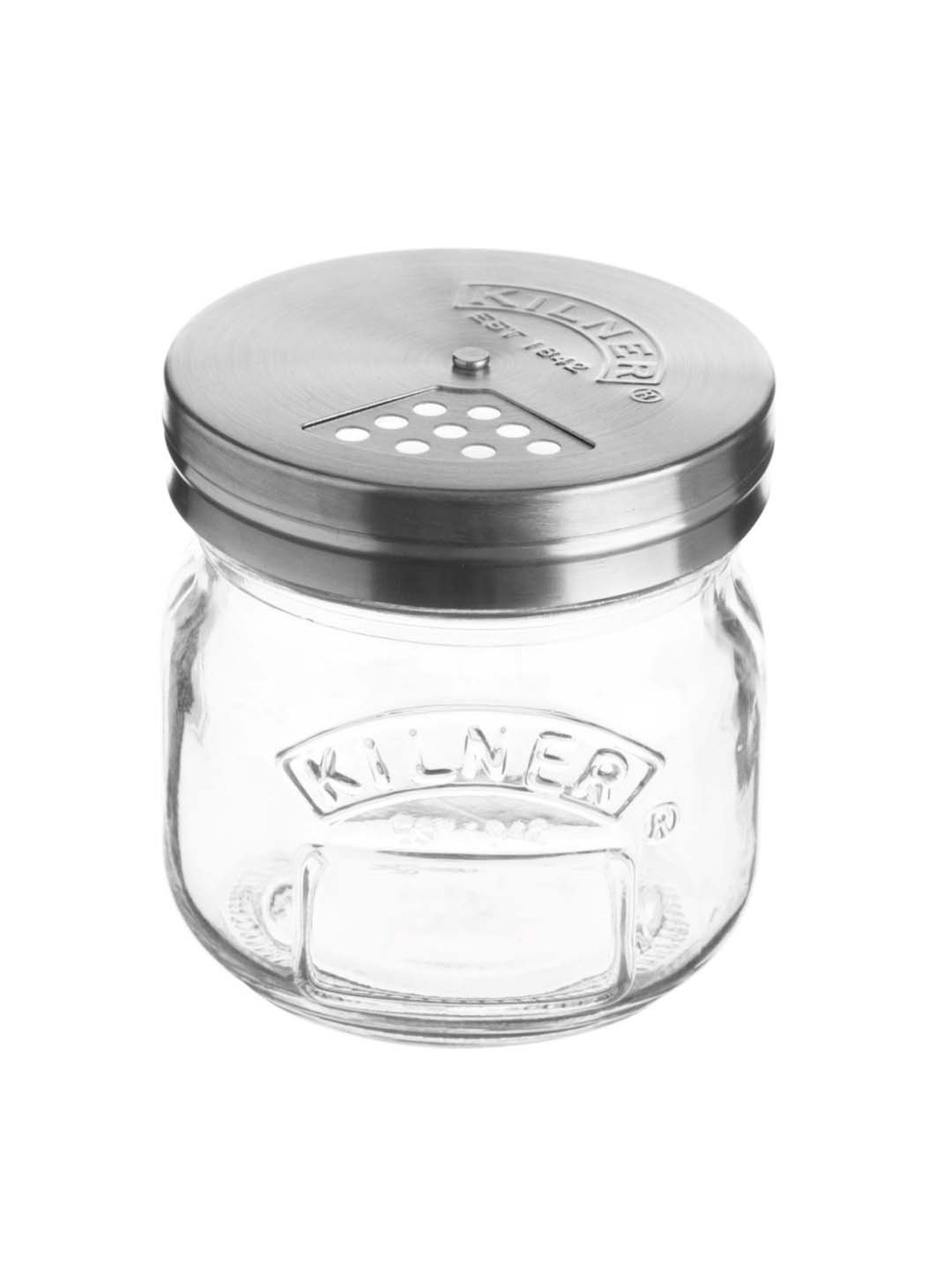Kilner Transparent & Silver 8 cm Storage Jar With Shaker Lid (0.25 L) - Set of 1