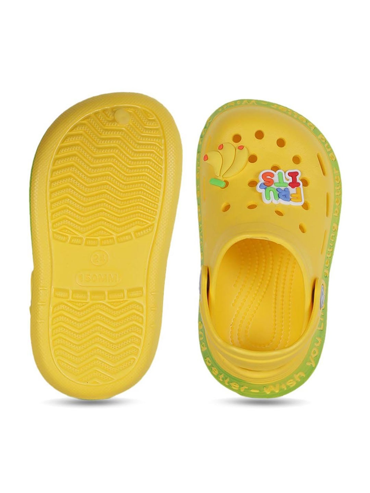 Passion Petals Kids Yellow Sling Back Clogs