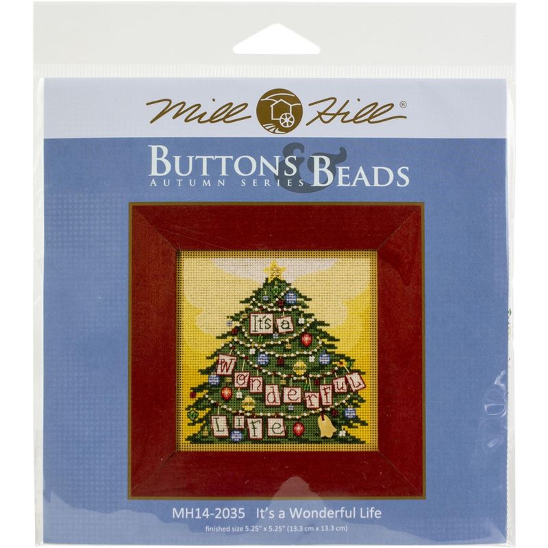 Mill Hill Buttons & Beads Counted Cross Stitch Kit 5"X5"-It's A Wonderful Life (14 Count)