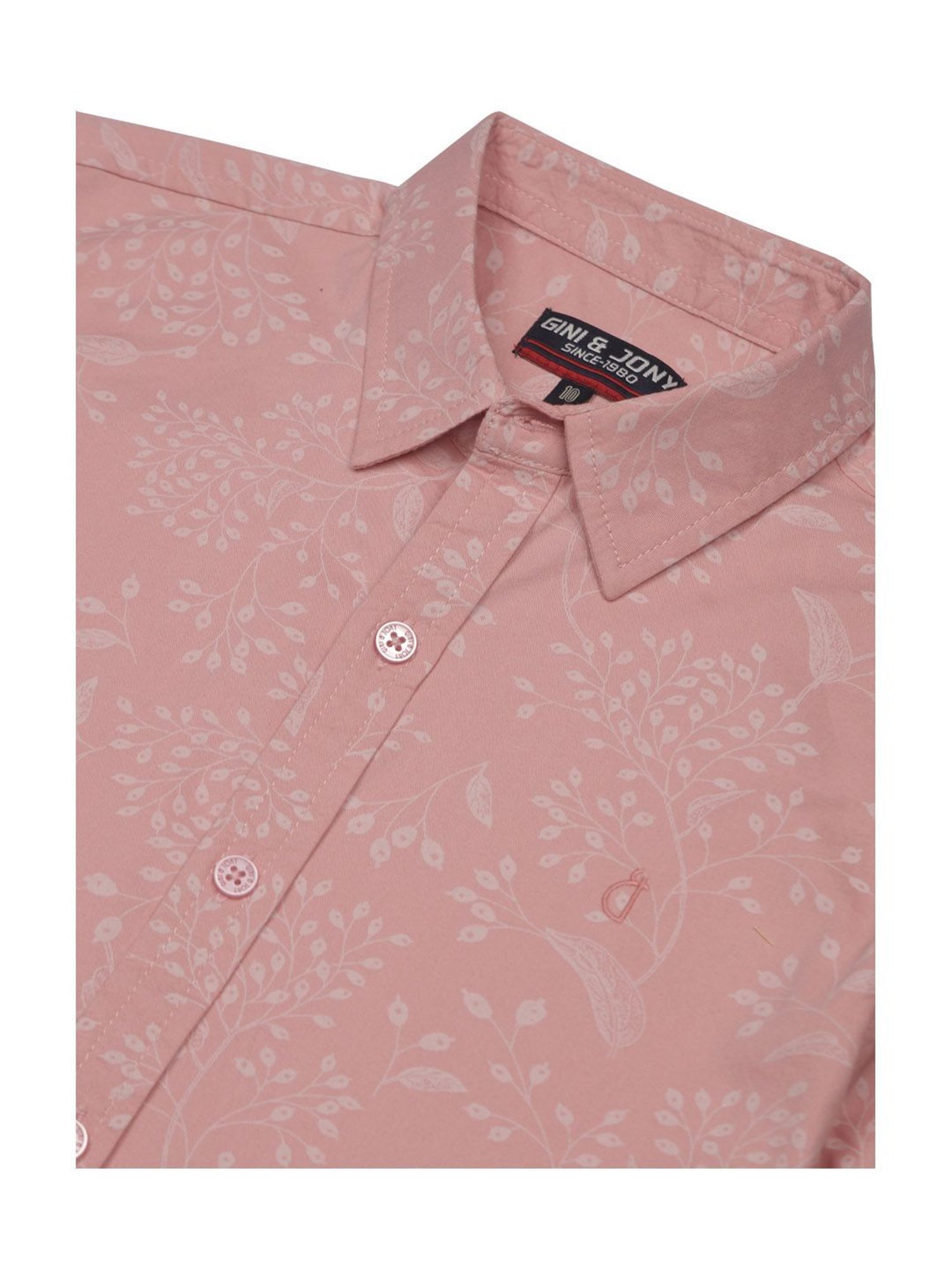 Gini & Jony Kids Pink Printed Shirt