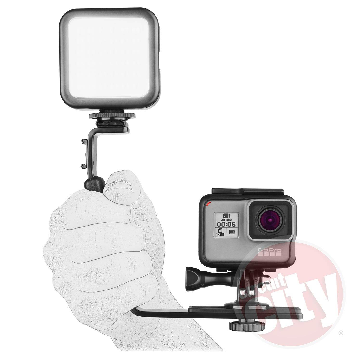 Opteka Handle with VL5 LED Video Light and Handgrip Stablizer for GoPro HERO5, HERO4, HERO3, HERO, Session Action Camera