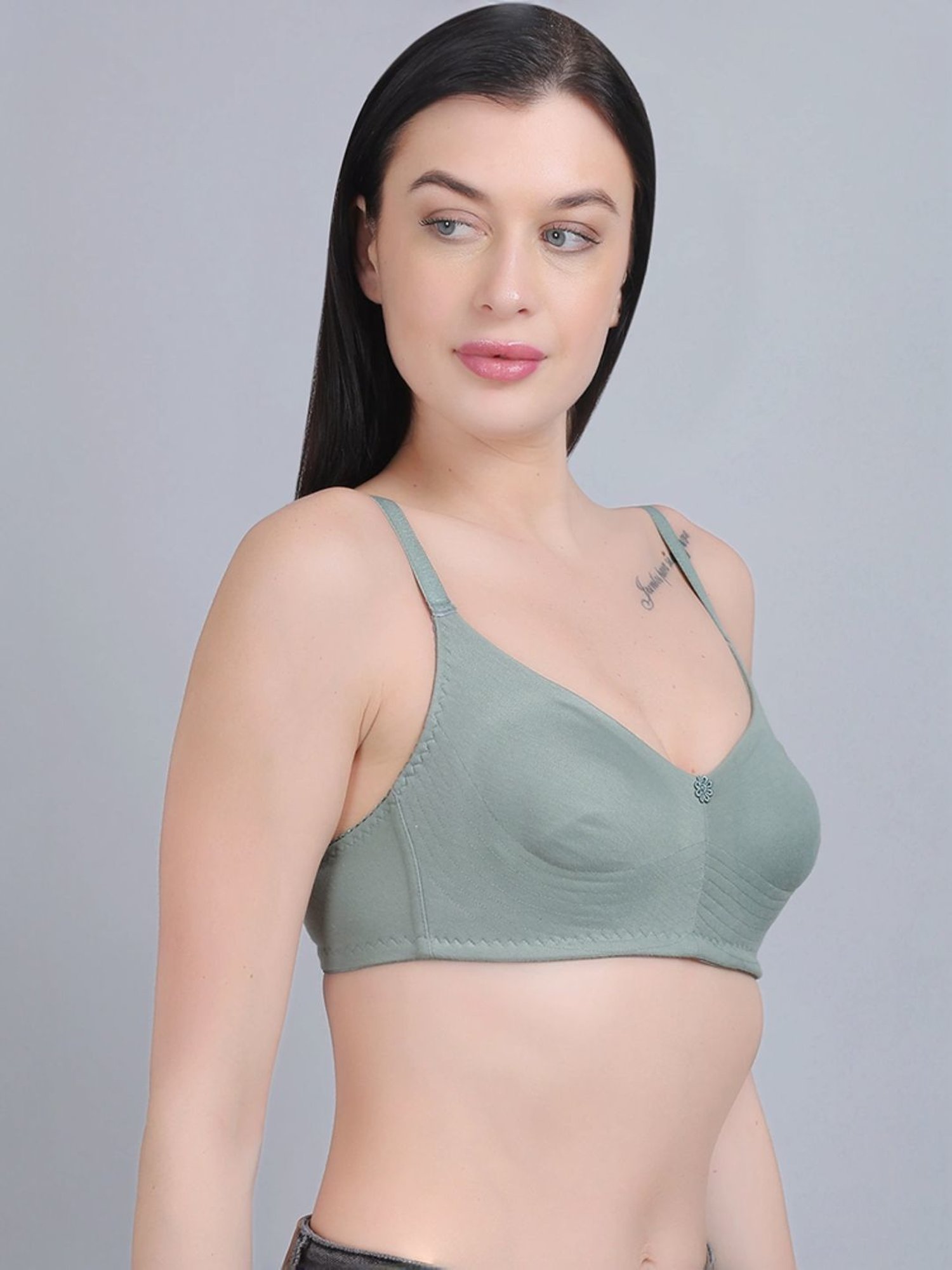 mod & shy Green Cotton T-Shirt Bra
