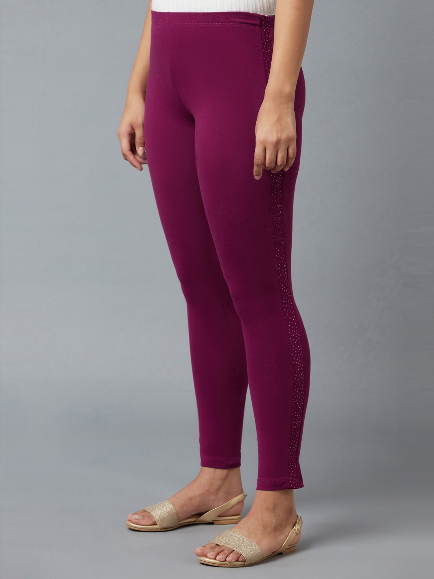 Elleven from Aurelia Purple Cotton Leggings