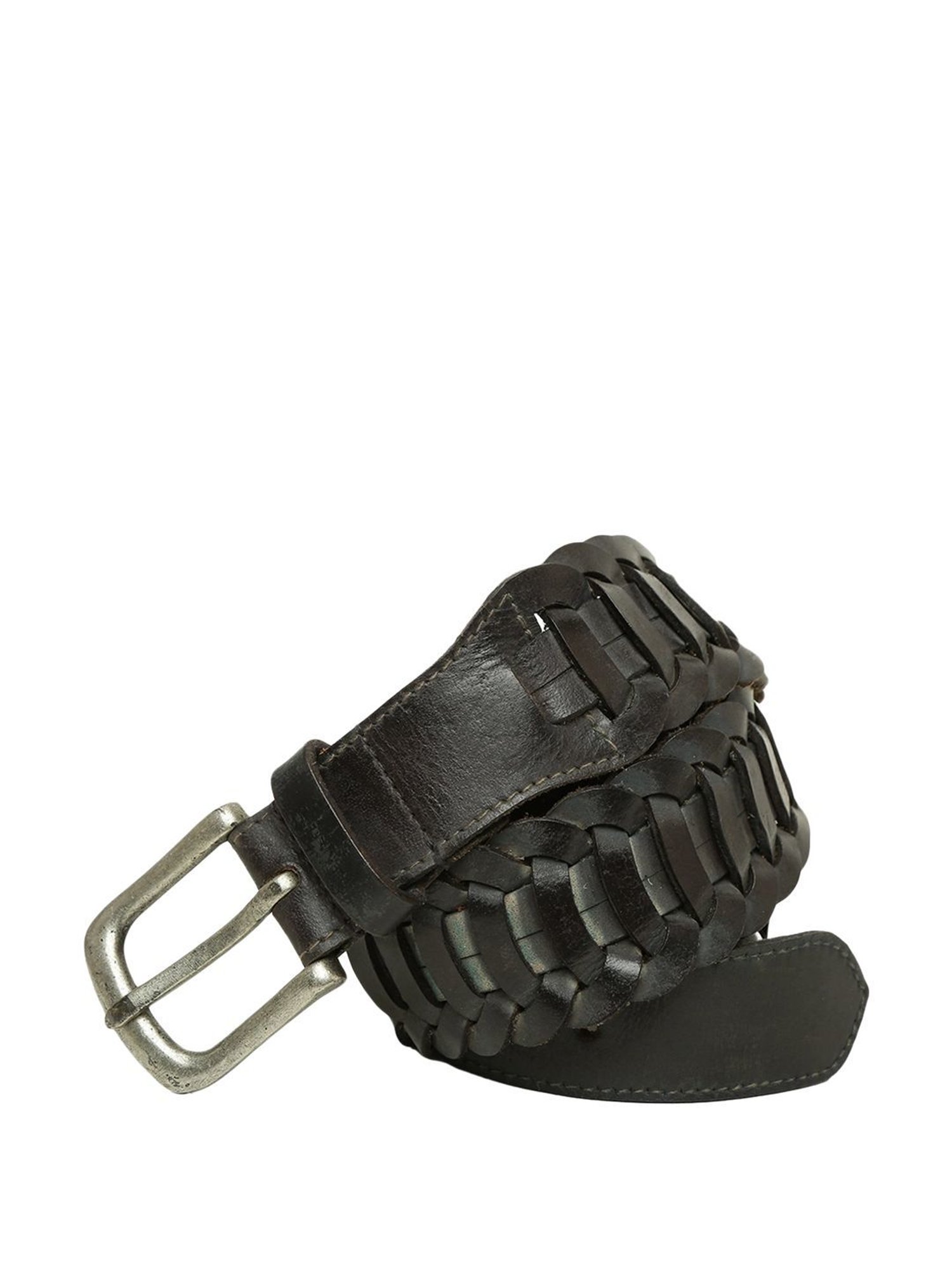 Art N Vintage Black Leather Waist Belt For Men