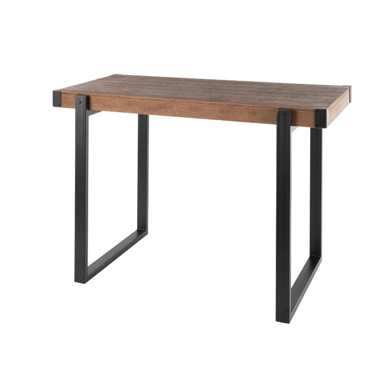 Odessa Industrial Counter Height Dining Table Black/Brown - LumiSource