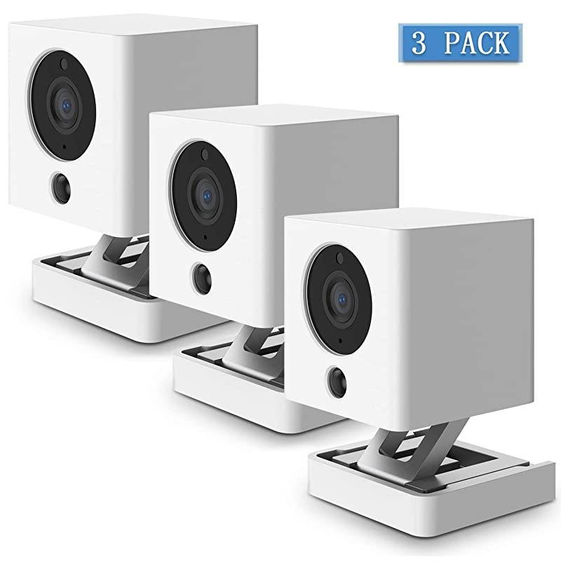 Silicone Skin for Wyze Cam Wyze Cam V2 - Come with Quick Wall Mount Bracket - Anti-Scratch Protective Cover - Extra Protect Wyze Camera (3 Pack, Black)