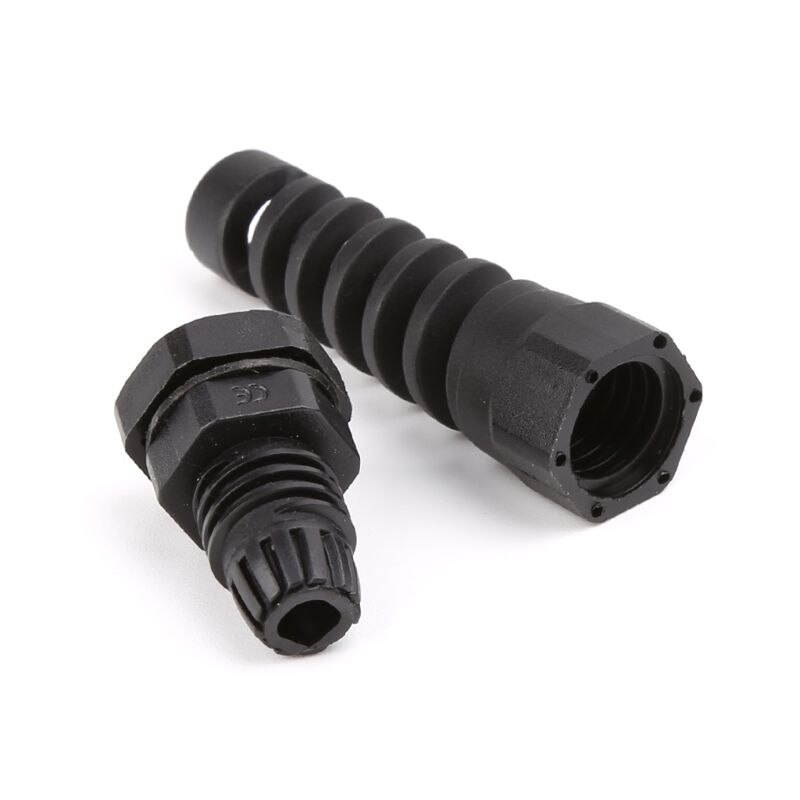 Waterproof M12 PG7 Cable Connectors Spiral Strain Relief Protector 63HF