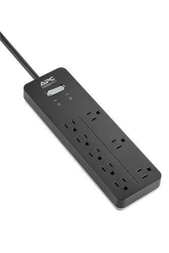APC 8-Outlet Surge Protector Power Strip 2160 Joules, SurgeArrest Home/Office (PH8)