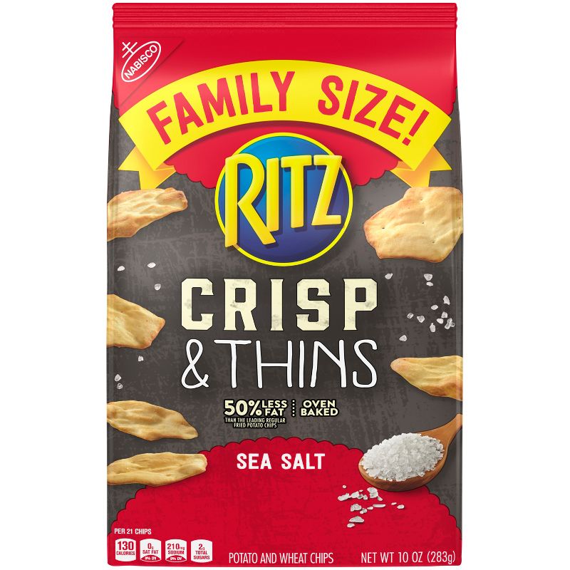 Ritz Crisp & Thins Sea Salt Potato & Wheat Chips - 10oz