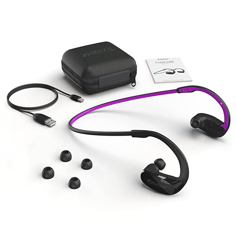 BHS-530 Bluetooth Headphones for Running, Wireless Earbuds for Exercise or Gym Workout, Sweatproof Stereo Earphones, Durable Cordless Sport Headset Mic, Blackout