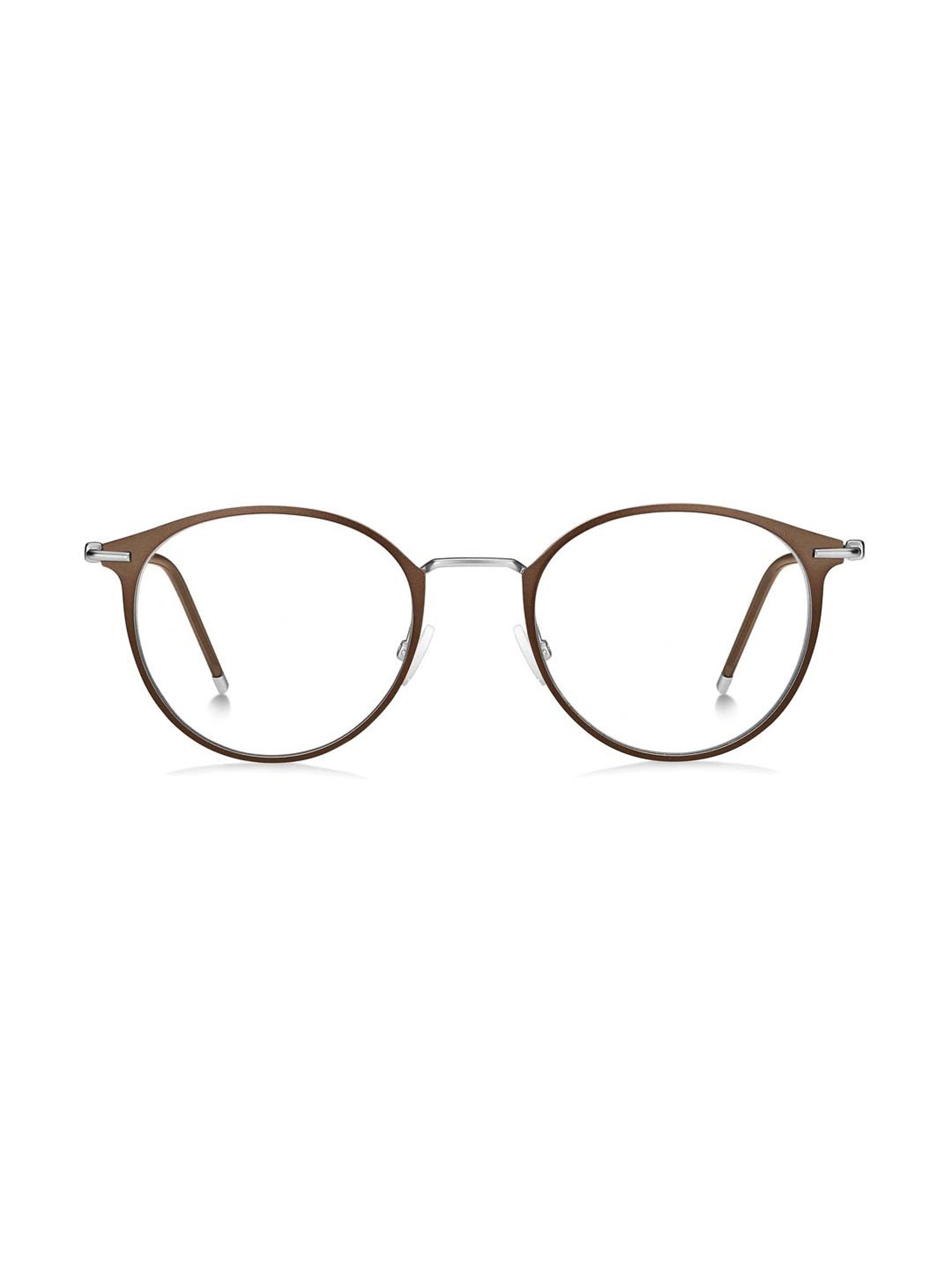 Hugo Boss Brown Oval Eye Frames for Men