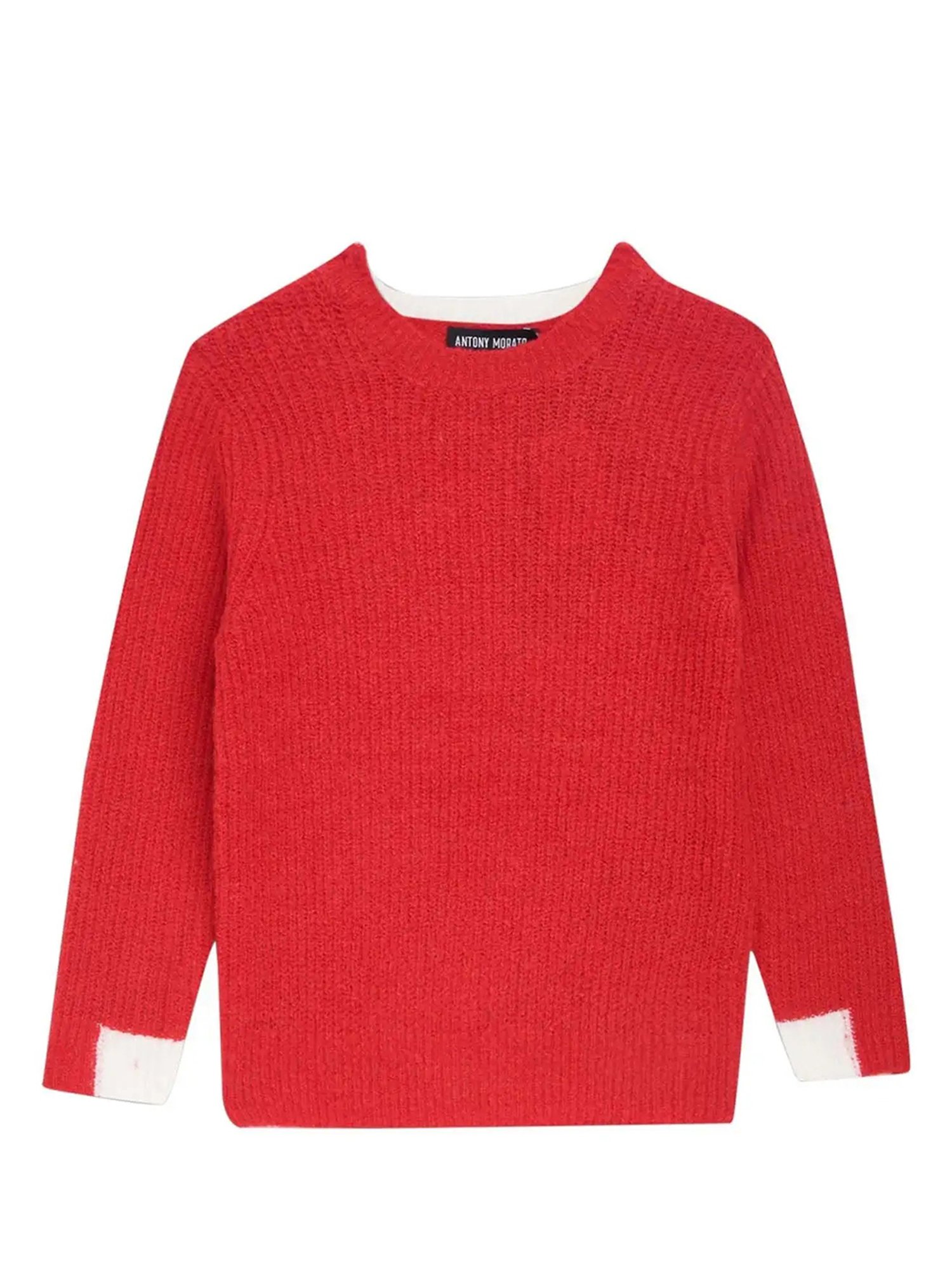 Antony Morato Kids Orange Solid Full Sleeves Sweater