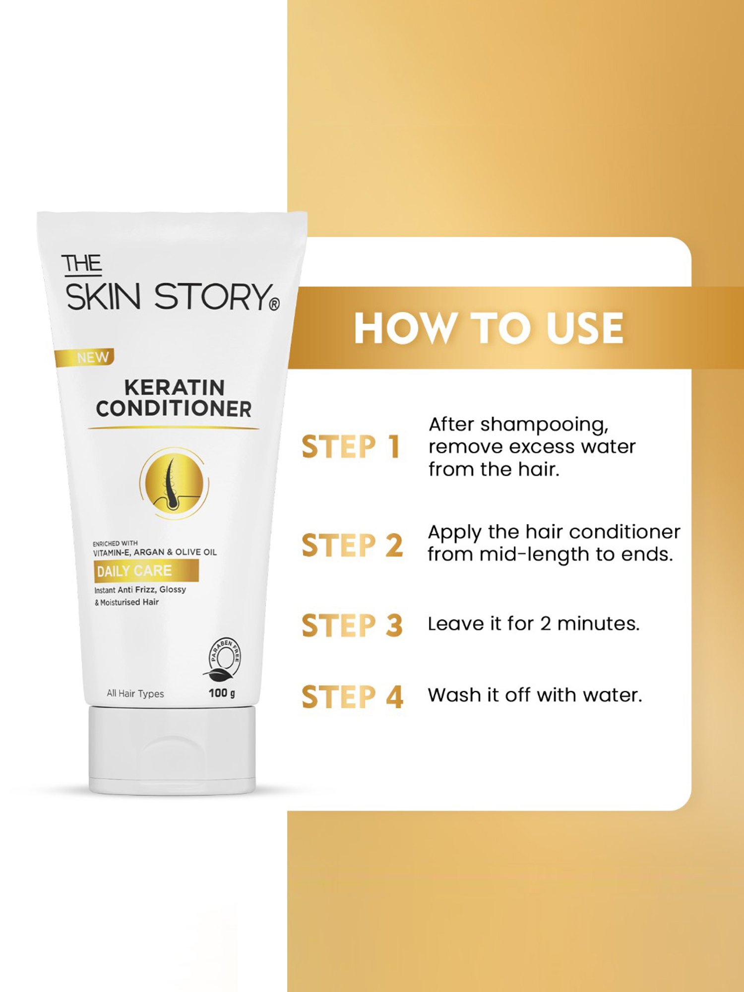 The Skin Story Vitamin E & Olive Oil Daily Care Keratin Conditioner - 100 gm