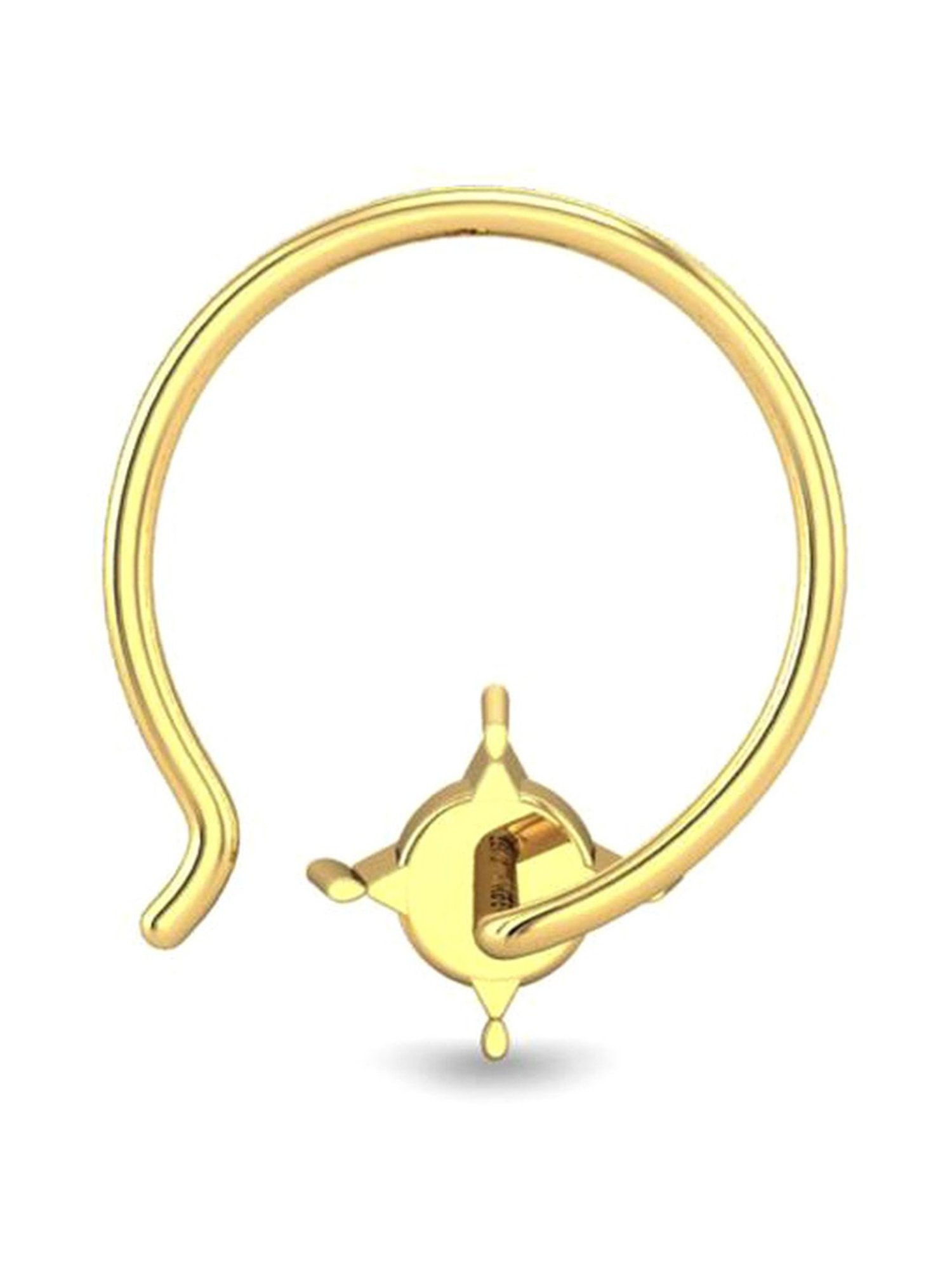 Candere by Kalyan Jewellers Upendra 18k Yellow Gold & Diamond Nosepin for Women