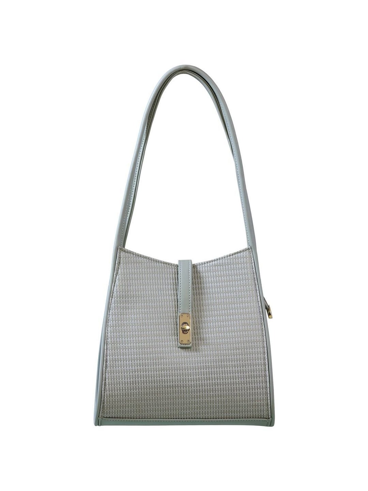 Bellissa Grey Textured Medium Shoulder Handbag