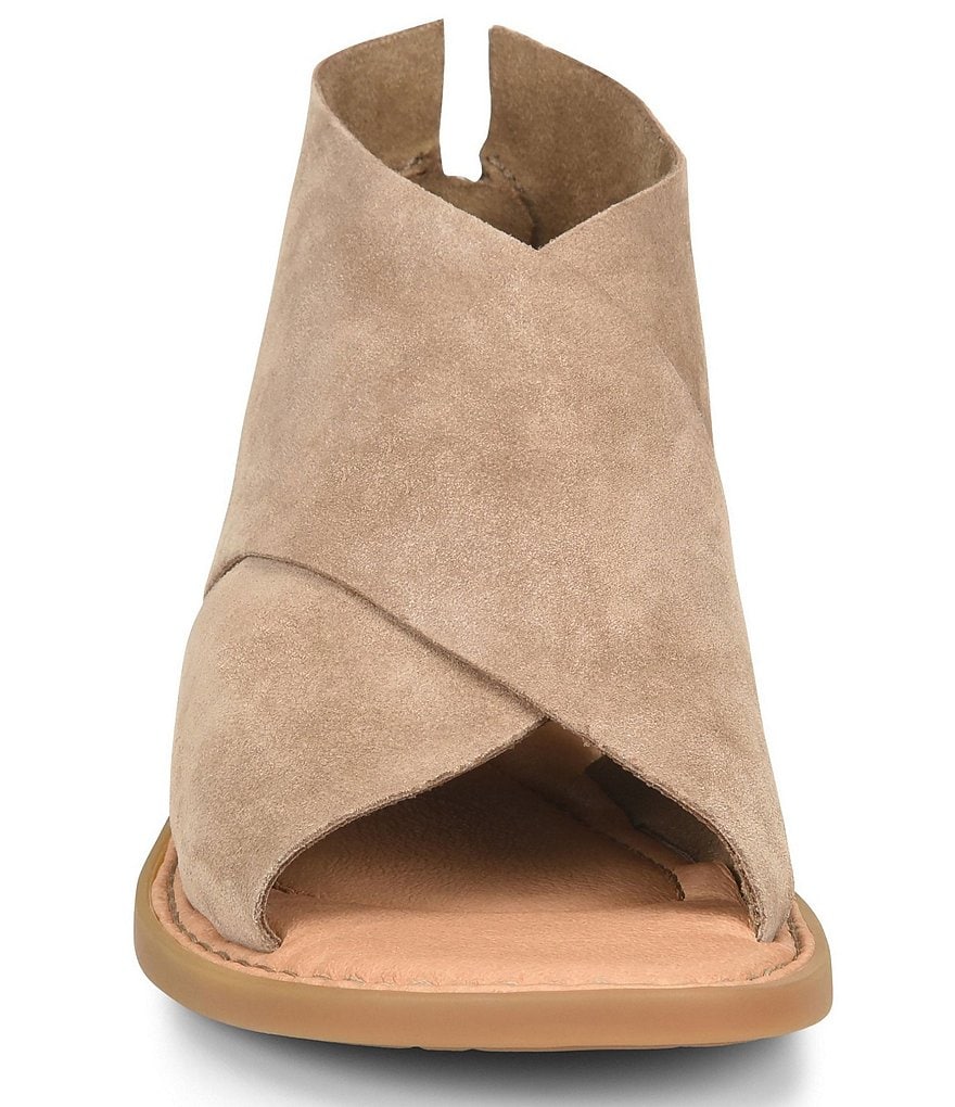 Born Iwa Criss Cross Banded Suede Sandals